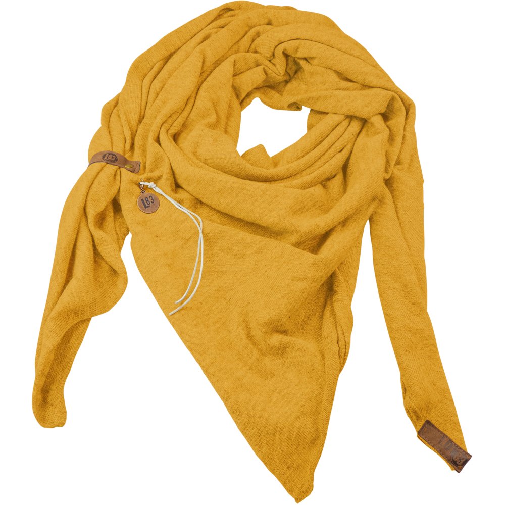 Heerlijke omslagdoek (sjaal) van dunne zachte stof in prachtige kleuren Tijdelijk uitverkocht- Okergeel